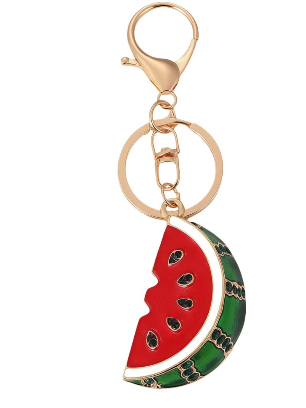Watermelon 🍉 Enamel Keychain Bag Charm | Charms & Co.|Gold Tone |New on Hangtag